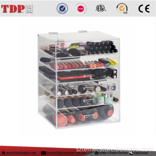 Large Storage Box Drawers Case 6 Tier Clear Acrylic Makeup Cosmetic Organizer